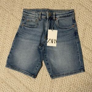 NWT,Zara Kids Blue Denim Shorts, size 9